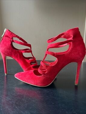 BCBGeneration Red Suede Stiletto